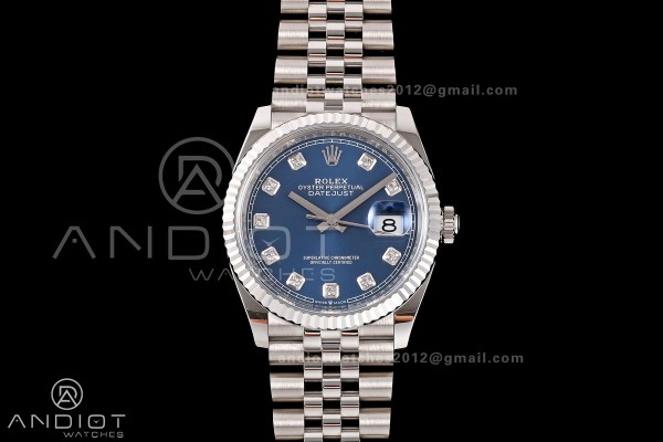 DateJust 36 126234 RWF 1:1 Best Edition Blue Diamonds Dial on Jubilee Bracelet JH3235 (Free Sprung)