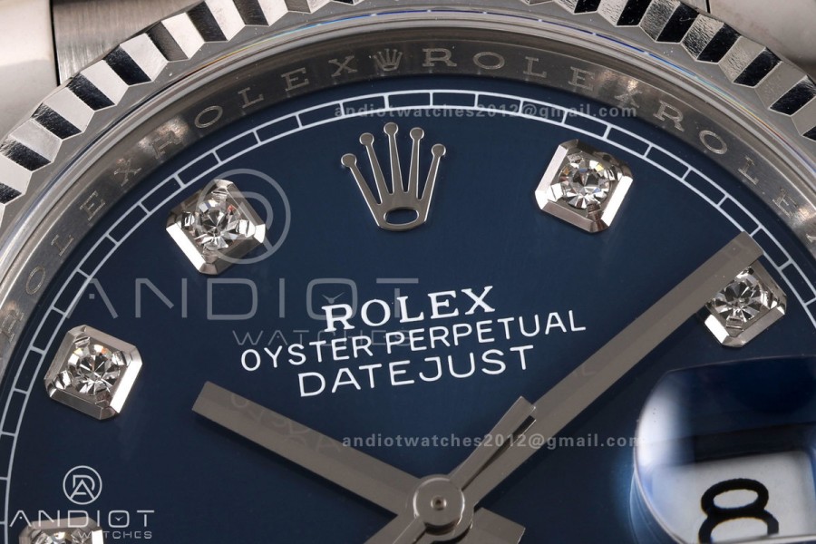 DateJust 36 126234 RWF 1:1 Best Edition Blue Diamonds Dial on Jubilee Bracelet JH3235 (Free Sprung)