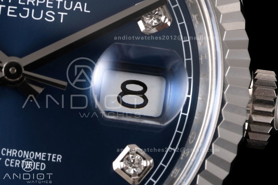 DateJust 36 126234 RWF 1:1 Best Edition Blue Diamonds Dial on Jubilee Bracelet JH3235 (Free Sprung)
