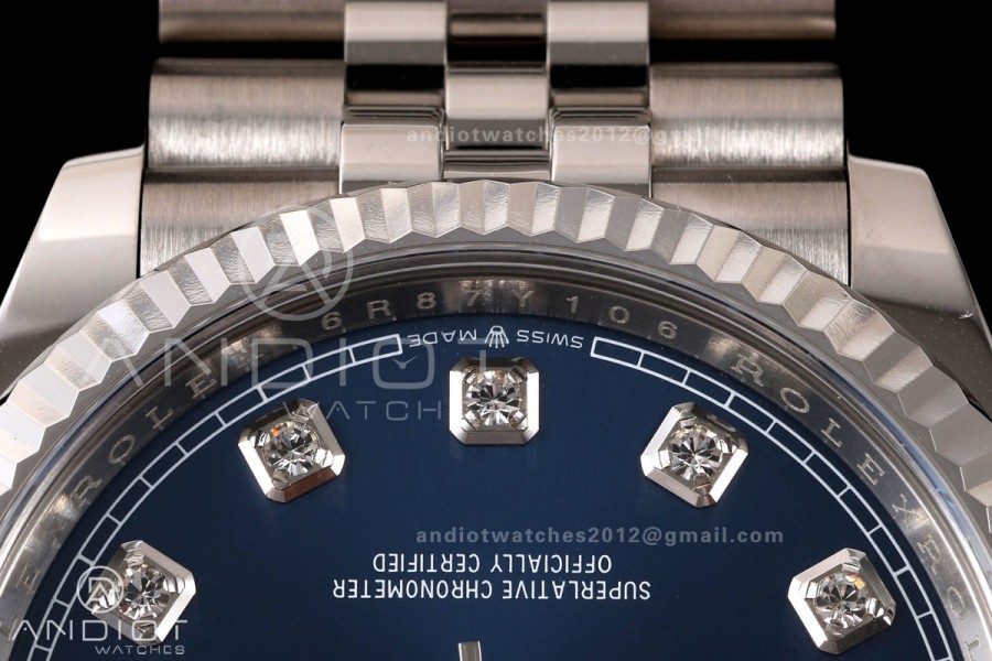 DateJust 36 126234 RWF 1:1 Best Edition Blue Diamonds Dial on Jubilee Bracelet JH3235 (Free Sprung)
