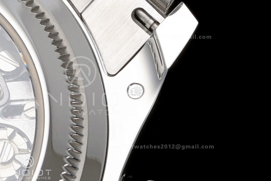 Daytona 126506 RWF 1:1 Best Edition Ice Blue Crystal Dial on SS Bracelet JH4131 Free Sprung (Weighted)