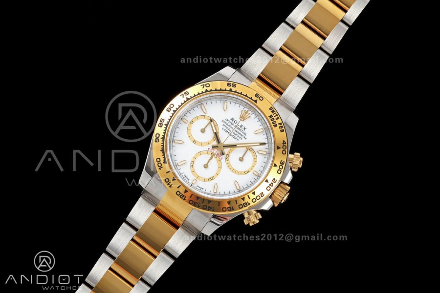 Daytona 126503 RWF 1:1 Best Edition White Dial on SS/YG Bracelet JH4131 Free Sprung