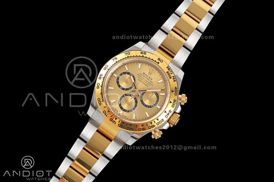 Daytona 126503 RWF 1:1 Best Edition YG Dial on SS/YG Bracelet JH4131 Free Sprung