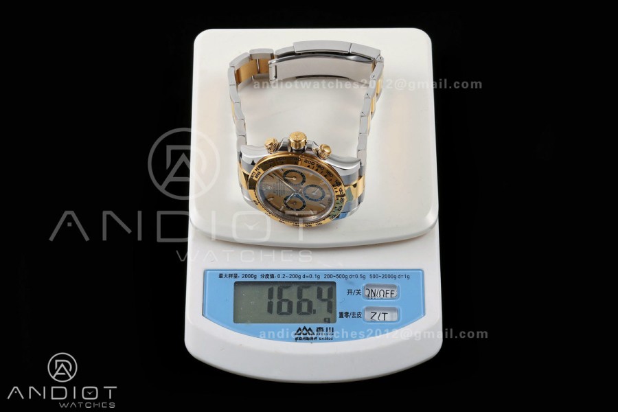 Daytona 126503 RWF 1:1 Best Edition YG Dial on SS/YG Bracelet JH4131 Free Sprung
