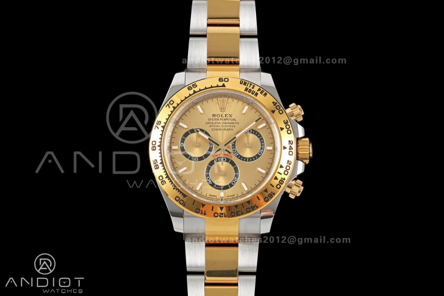Daytona 126503 RWF 1:1 Best Edition YG Dial on SS/YG Bracelet JH4131 Free Sprung
