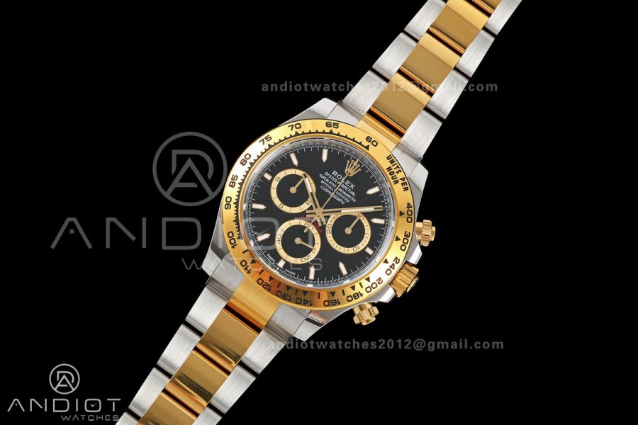 Daytona 126503 RWF 1:1 Best Edition Black Dial on SS/YG Bracelet JH4131 Free Sprung