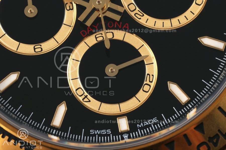 Daytona 126503 RWF 1:1 Best Edition Black Dial on SS/YG Bracelet JH4131 Free Sprung
