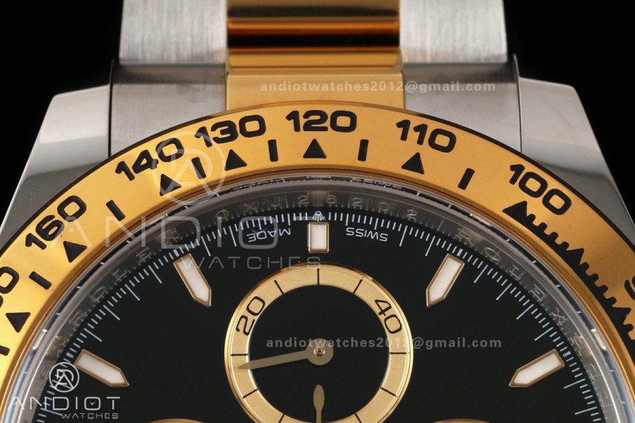 Daytona 126503 RWF 1:1 Best Edition Black Dial on SS/YG Bracelet JH4131 Free Sprung