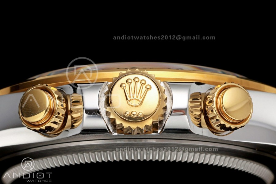 Daytona 126503 RWF 1:1 Best Edition Black Diamonds Dial on SS/YG Bracelet JH4131 Free Sprung