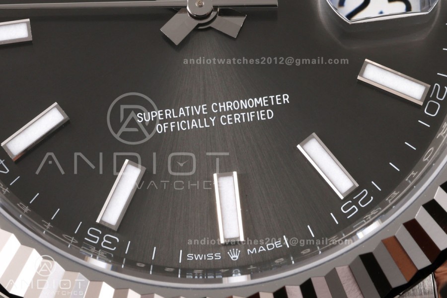 DateJust 41 126334 RWF 1:1 Best Edition Gray Stick Dial on Jubilee Bracelet JH3235 (Free Sprung)