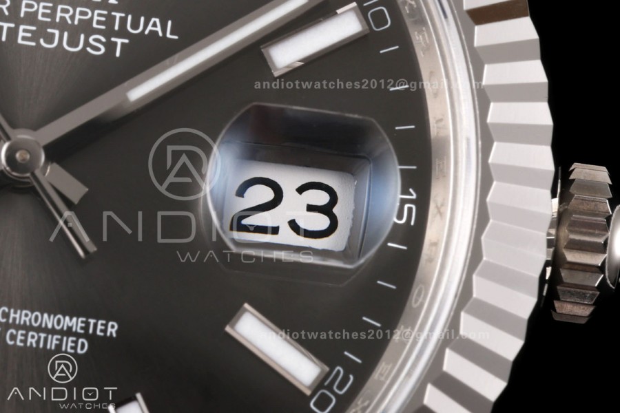 DateJust 41 126334 RWF 1:1 Best Edition Gray Stick Dial on Jubilee Bracelet JH3235 (Free Sprung)