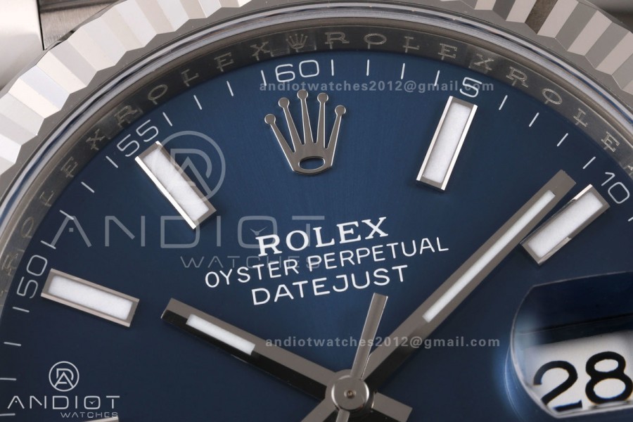 DateJust 41 126334 RWF 1:1 Best Edition Blue Stick Dial on Jubilee Bracelet JH3235 (Free Sprung)