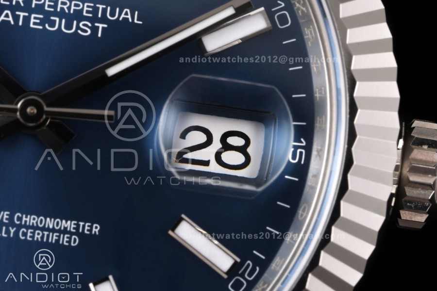 DateJust 41 126334 RWF 1:1 Best Edition Blue Stick Dial on Jubilee Bracelet JH3235 (Free Sprung)