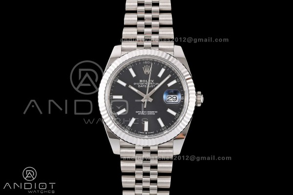 DateJust 41 126334 RWF 1:1 Best Edition Black Stick Dial on Jubilee Bracelet JH3235 (Free Sprung)
