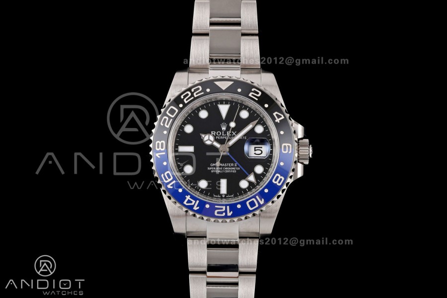 GMT-Master II 126710 BLNR 904L Steel RWF 1:1 Best Edition on Oyster Bracelet JH3285 (Free Sprung)