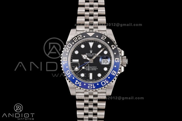 GMT-Master II 126710 BLNR 904L Steel RWF 1:1 Best Edition on Jubilee Bracelet JH3285 (Free Sprung)