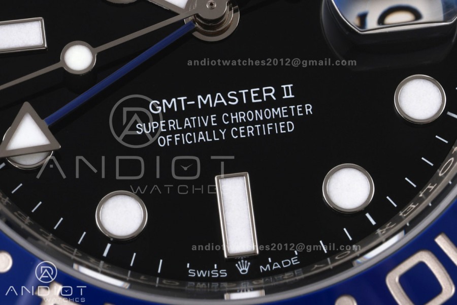 GMT-Master II 126710 BLNR 904L Steel RWF 1:1 Best Edition on Jubilee Bracelet JH3285 (Free Sprung)