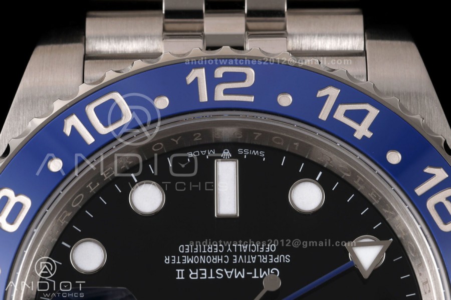 GMT-Master II 126710 BLNR 904L Steel RWF 1:1 Best Edition on Jubilee Bracelet JH3285 (Free Sprung)