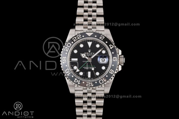 GMT-Master II 126710 GRNR 904L Steel RWF 1:1 Best Edition on Jubilee Bracelet JH3285 (Free Sprung)