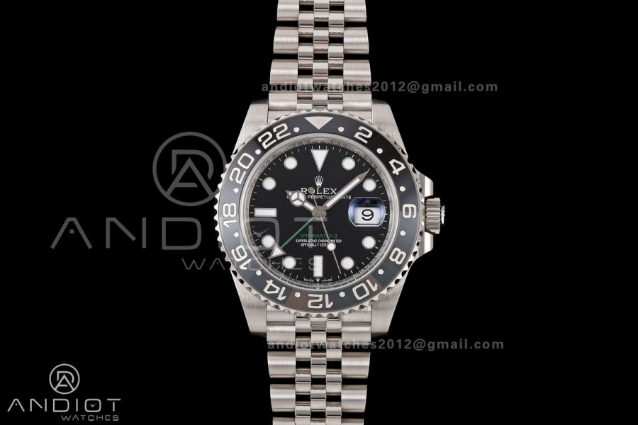 GMT-Master II 126710 GRNR 904L Steel RWF 1:1 Best Edition on Jubilee Bracelet JH3285 (Free Sprung)