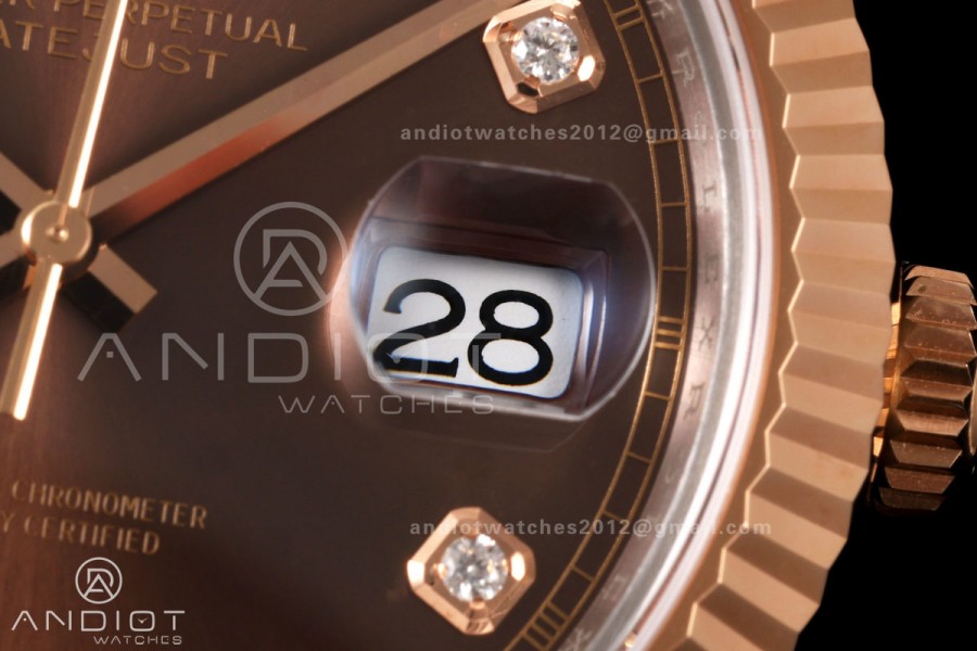 DateJust 41 126331 SS/RG VSF 1:1 Best Edition Brown Diamonds Dial on Jubilee Bracelet VS3235 V2