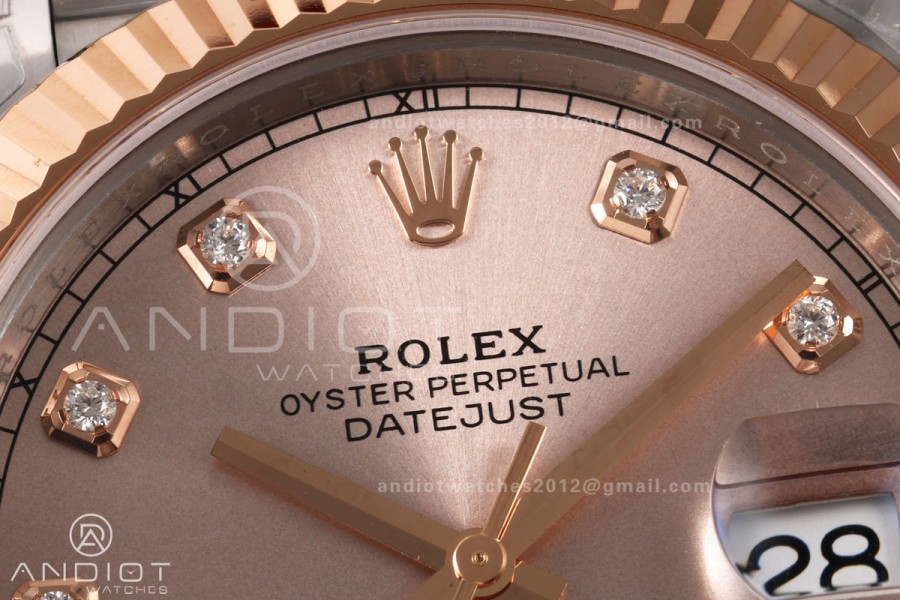 DateJust 41 126331 SS/RG VSF 1:1 Best Edition RG Diamonds Dial on Jubilee Bracelet VS3235 V2