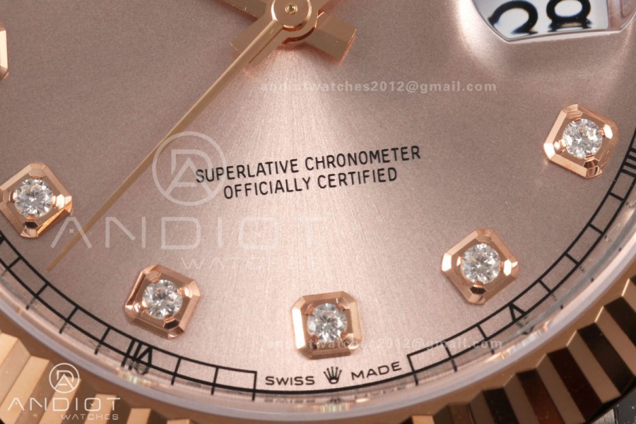 DateJust 41 126331 SS/RG VSF 1:1 Best Edition RG Diamonds Dial on Jubilee Bracelet VS3235 V2