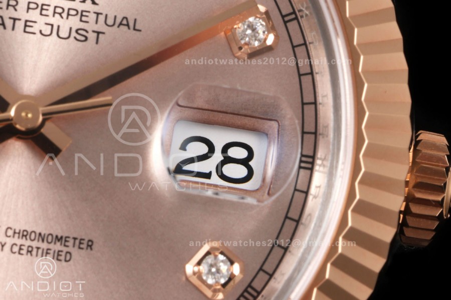 DateJust 41 126331 SS/RG VSF 1:1 Best Edition RG Diamonds Dial on Jubilee Bracelet VS3235 V2