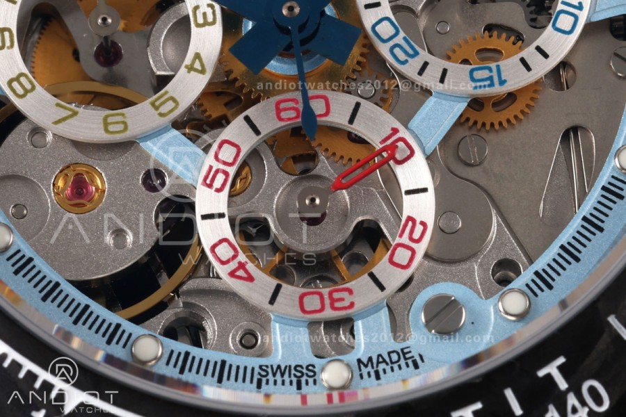 Daytona La Montaoya SONIC Best Edition Skeleton Blue Dial on SS Oyster Bracelet SA4130