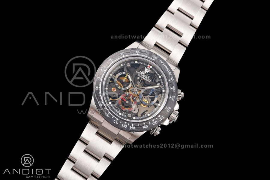 Daytona La Montaoya SONIC Best Edition Skeleton Black Dial on SS Oyster Bracelet SA4130