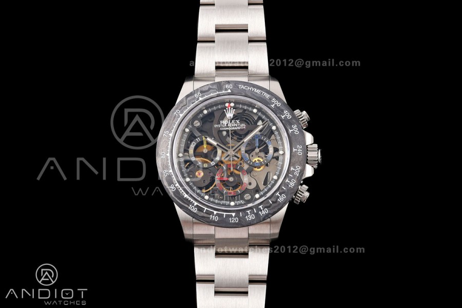 Daytona La Montaoya SONIC Best Edition Skeleton Black Dial on SS Oyster Bracelet SA4130