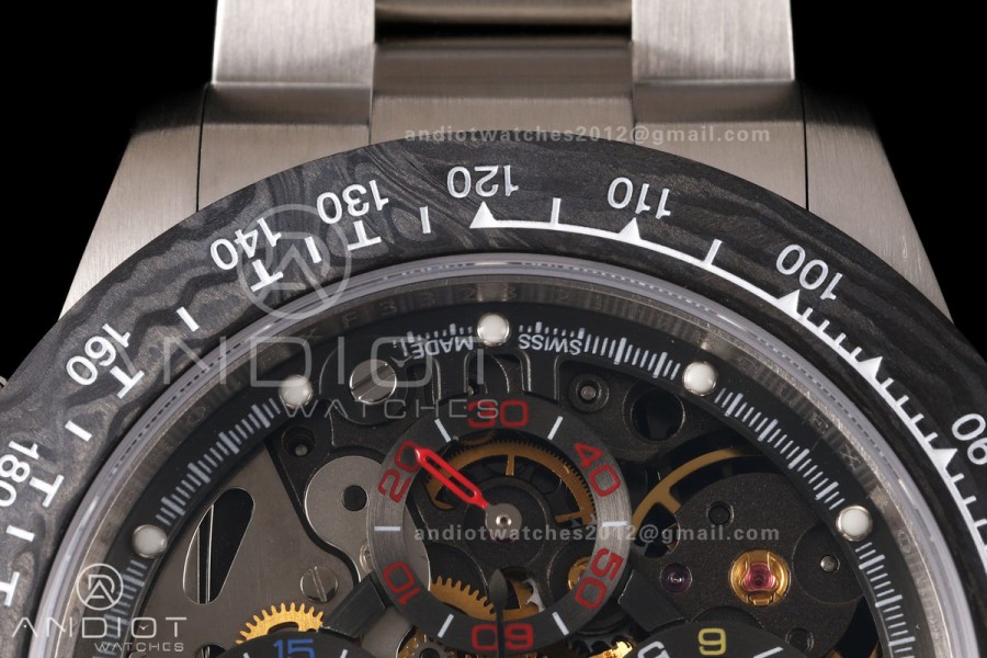 Daytona La Montaoya SONIC Best Edition Skeleton Black Dial on SS Oyster Bracelet SA4130