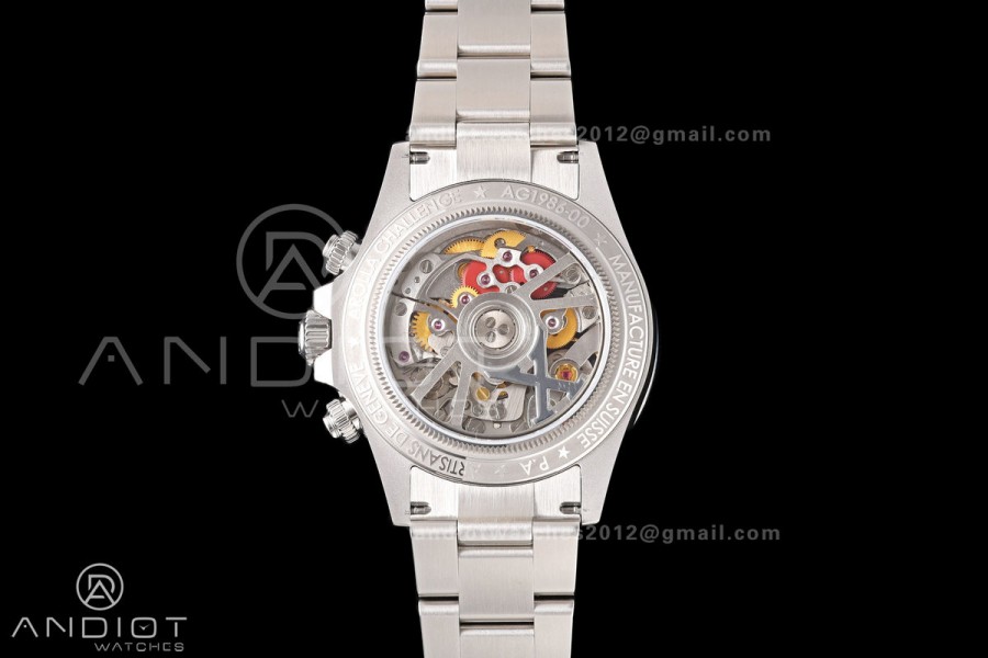 Daytona Arolla SONIC Best Edition Purple Crystal Skeleton Dial Diamonds Bezel on SS Oyster Bracelet SA4130