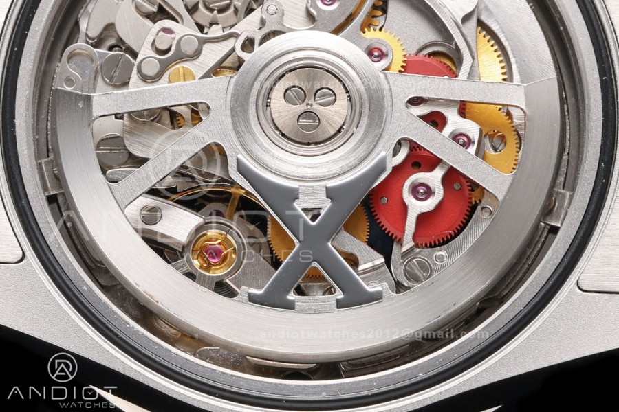 Daytona Arolla SONIC Best Edition Blue Crystal Skeleton Dial White Diamonds Bezel on SS Oyster Bracelet SA4130