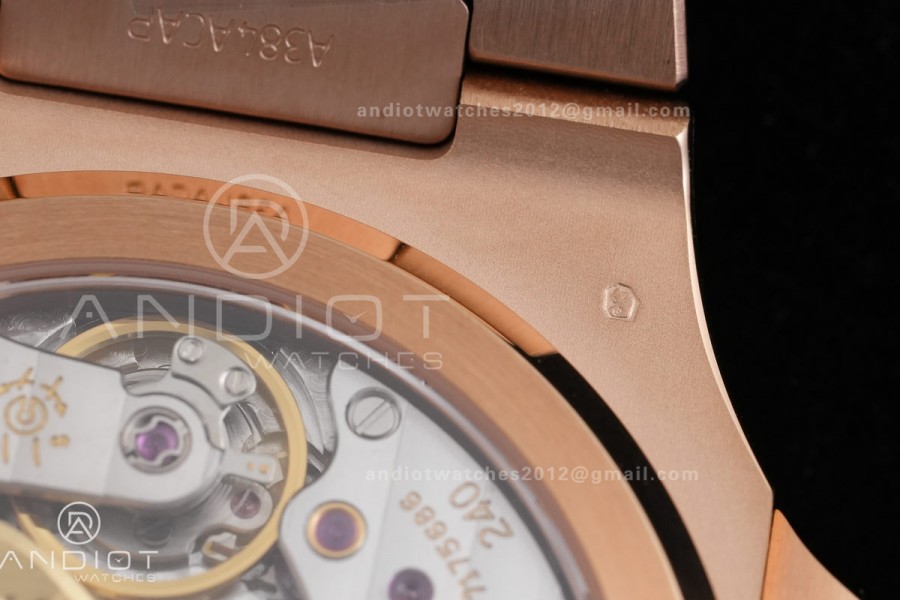 Nautilus 5712-1A 001 RG WSF 1:1 Best Edition Brown Dial On RG Bracelet Super Clone JH240