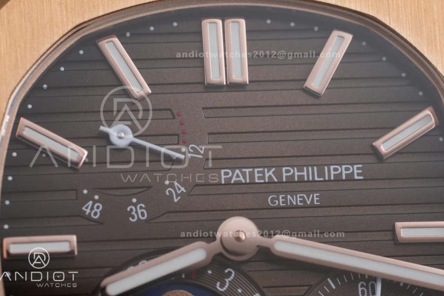 Nautilus 5712-1A 001 RG WSF 1:1 Best Edition Brown Dial On RG Bracelet Super Clone JH240