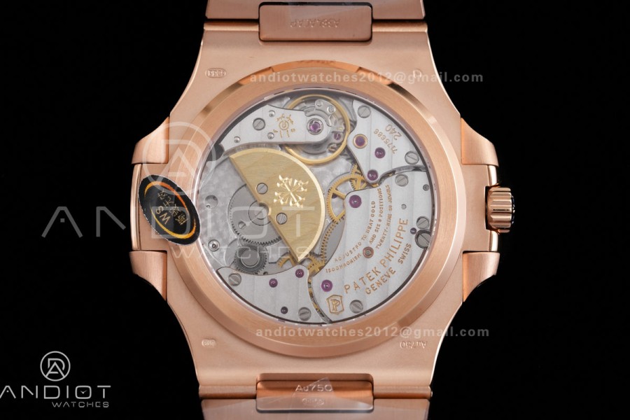Nautilus 5712-1A 001 RG WSF 1:1 Best Edition Brown Dial On RG Bracelet Super Clone JH240