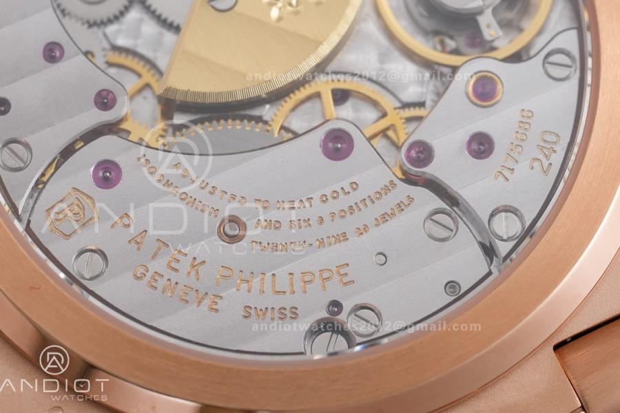 Nautilus 5712-1A 001 RG WSF 1:1 Best Edition Brown Dial On RG Bracelet Super Clone JH240
