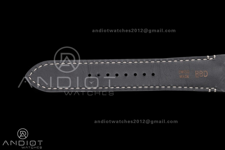 Santos Skeleton RG RICH 1:1 Best Edition Skeleton Dial on Gray Leather Strap 9611MC Super Clone V2