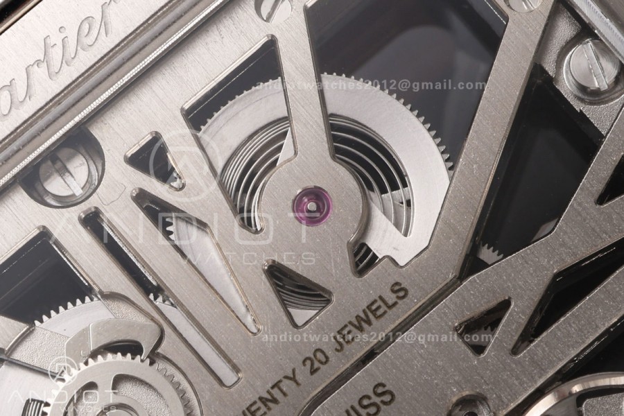 Santos Skeleton SS RICH 1:1 Best Edition Skeleton Dial 9611MC Super Clone V2