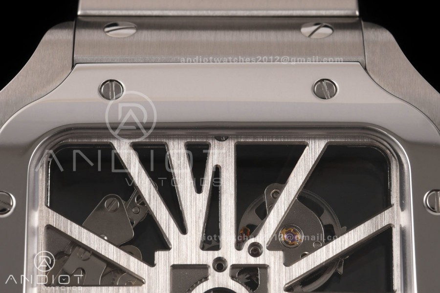 Santos Skeleton SS RICH 1:1 Best Edition Skeleton Dial 9611MC Super Clone V2