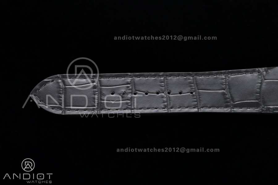 Santos Skeleton SS RICH 1:1 Best Edition Skeleton Dial on Black Leather Strap 9611MC Super Clone V2