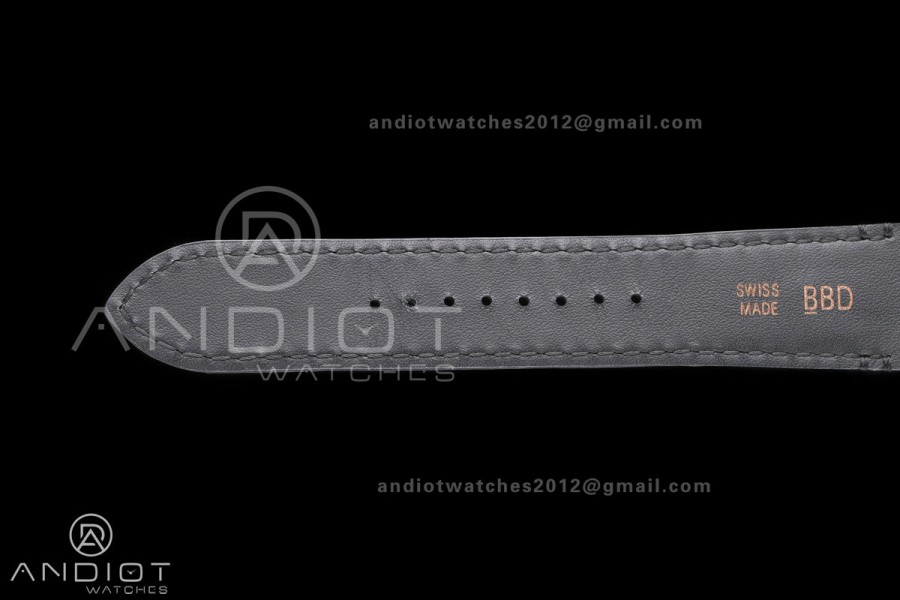 Santos Skeleton SS RICH 1:1 Best Edition Skeleton Dial on Black Leather Strap 9611MC Super Clone V2