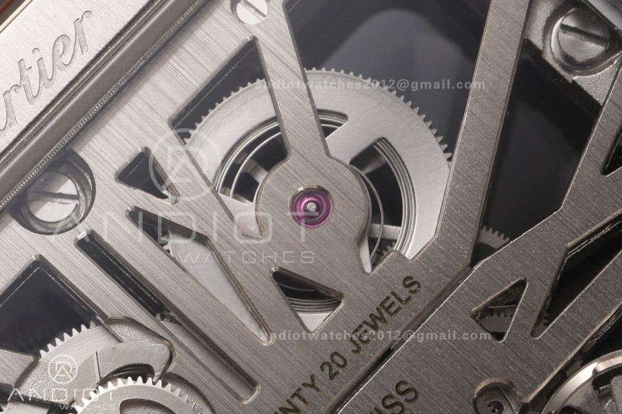 Santos Skeleton SS/YG RICH 1:1 Best Edition Skeleton Dial 9611MC Super Clone  V2