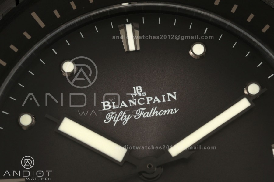 Fifty Fathoms Ceramic DDDF Best Edition Gray Dial on Black Canvas Strap A1315