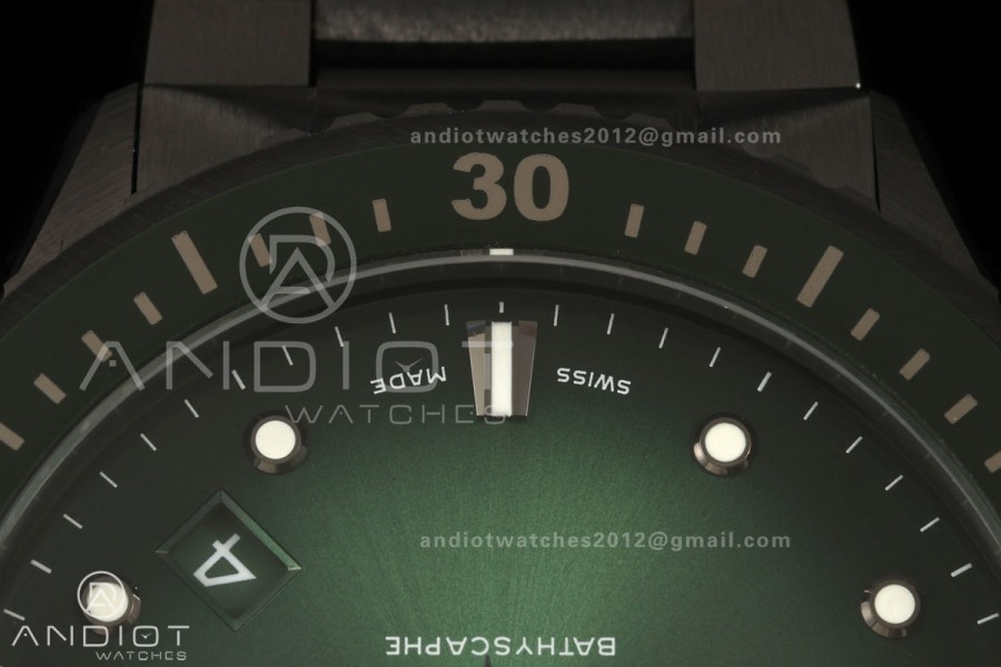 Fifty Fathoms Ceramic DDDF Best Edition Green Dial on Ceramic Bracelet A1315