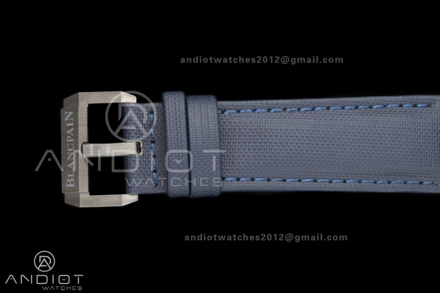 Fifty Fathoms Ceramic DDDF Best Edition Blue Dial on Blue Canvas Strap A1315