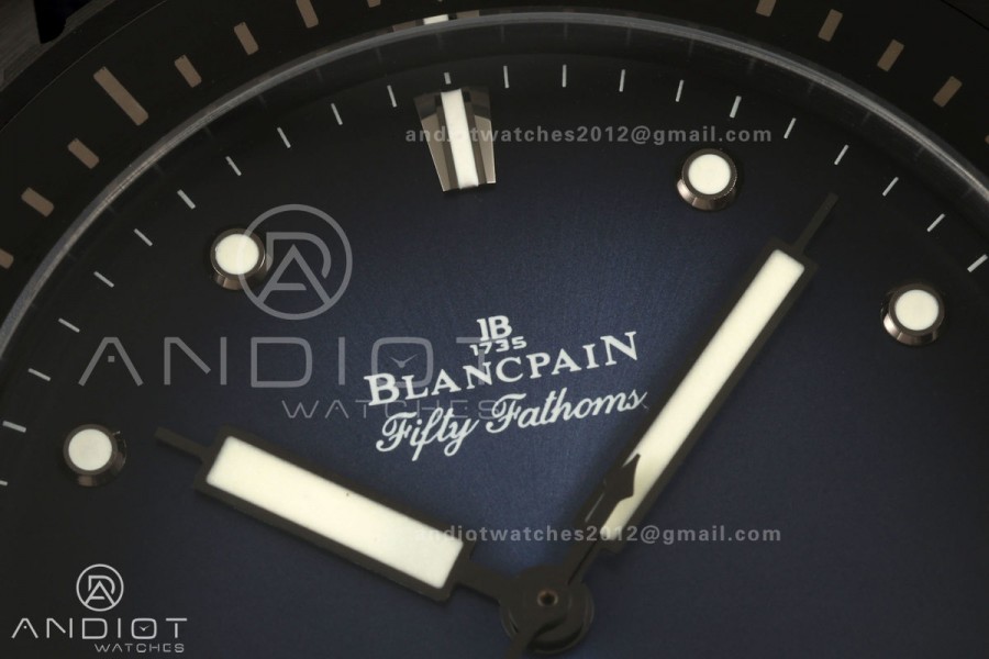 Fifty Fathoms Ceramic DDDF Best Edition Blue Dial on Blue Canvas Strap A1315