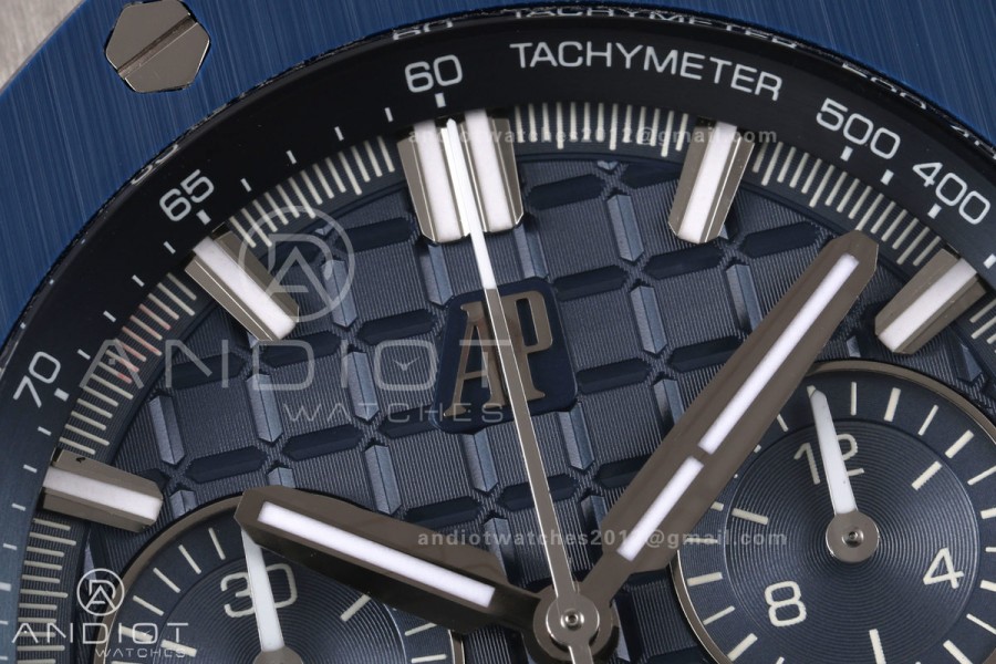 Royal Oak Offshore 26420so Bleu Nuit Nuage 50 DDF 1:1 Best Edition on Blue Calfskin Strap DD4401 Super Clone