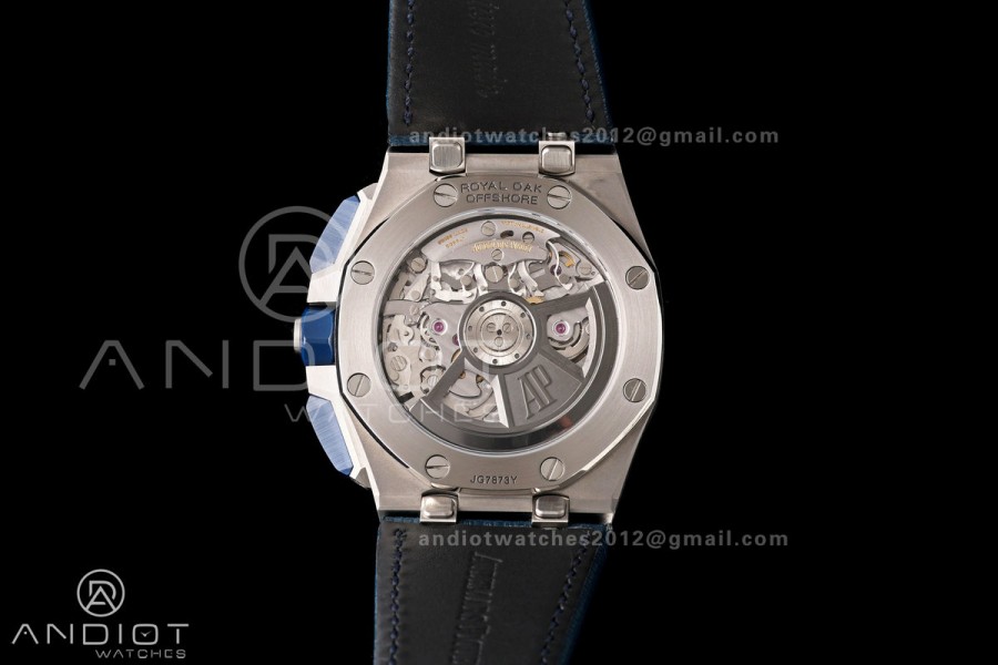 Royal Oak Offshore 26420so Bleu Nuit Nuage 50 DDF 1:1 Best Edition on Blue Calfskin Strap DD4401 Super Clone